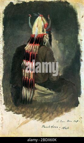 Cree Indian Warrior, Fort Pitt, 1846 Stockfoto