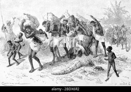 Zentralafrika, Atlantischer Sklavenhandel, 19. Jahrhundert Stockfoto