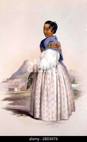 Südafrika, Kap-Malaiische Frau, 1840er Jahre Stockfoto