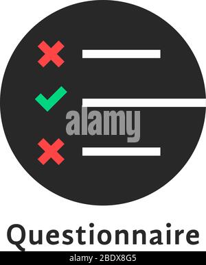 Rundes einfaches Fragebogen-Logo Stock Vektor