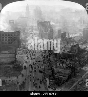 San Francisco Erdbeben 1906 Stockfoto