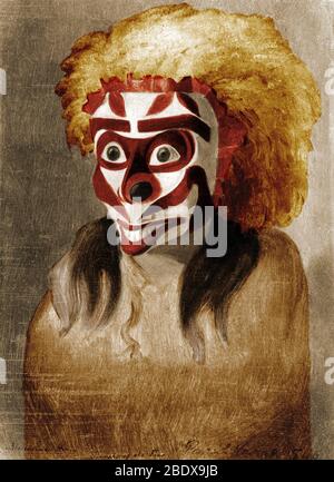 Native American Medicine Man Maske Stockfoto