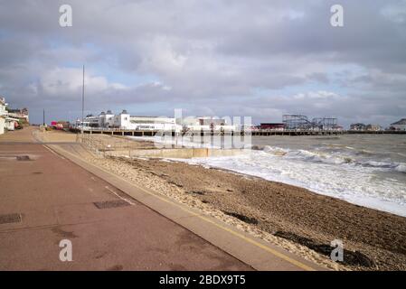 Verlassen Clacton auf See, Stockfoto