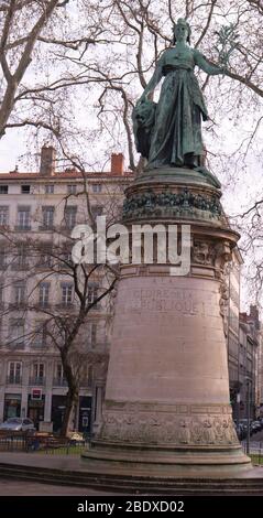 Statue der Republik auf dem Carnot-Platz Lyon Stockfoto