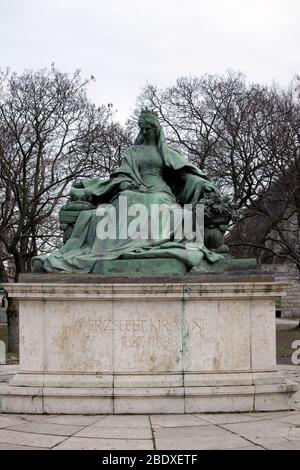 Königin Elizabeth Statue Budapest Stockfoto