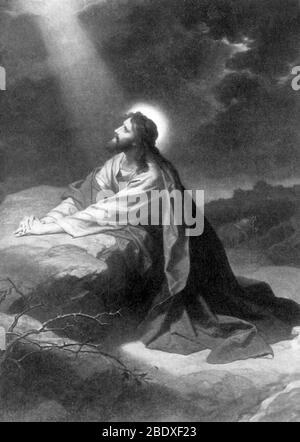 Christus in Gethsemane Stockfoto