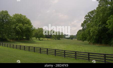 Grüne Farmland in Tennessee - LEIPERS FORK, VEREINIGTE STAATEN - 17. JUNI 2019 Stockfoto