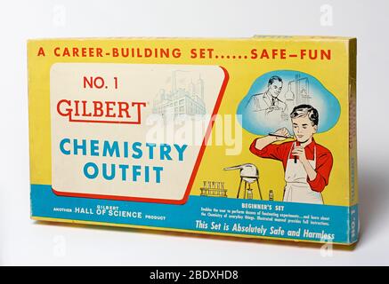 Gilbert Chemistry Set, 1954 Stockfoto