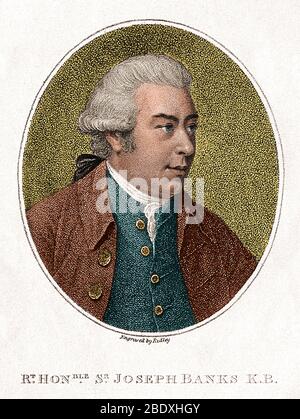 Joseph Banks, Englisch Naturalist Stockfoto