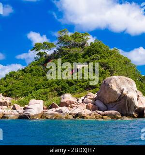 Wunderschöne tropische Insel mit schönem Bungalow. Koh Tao Insel, Ki Stockfoto