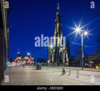 Edinburgh - leere Bushaltestelle PJ Stockfoto