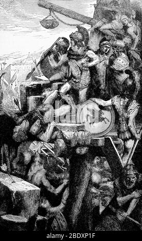 Alexander der große, Belagerung von Tyrus, 332 BC Stockfoto