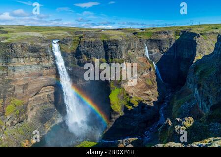 Haifoss, Südliche Region, Island Stockfoto