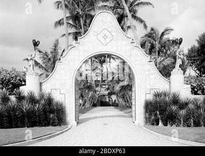 Mar-a-Lago, Haupteingang, 1967 Stockfoto