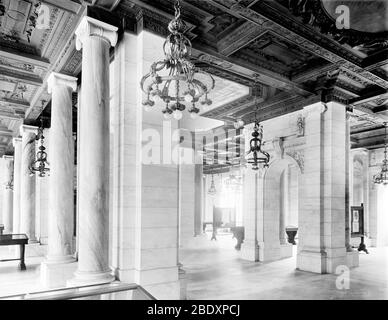 NYPL, Hauptniederlassung, Ausstellungsraum, 1910er Jahre Stockfoto