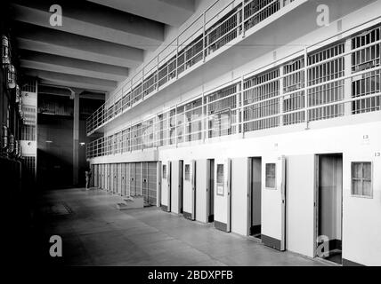 Alcatraz, Zellblock D, Isolationszellen, 1986 Stockfoto