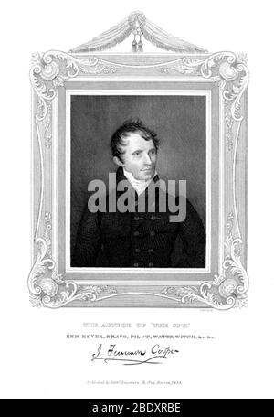 James Fenimore Cooper, Amerikanischer Autor Stockfoto