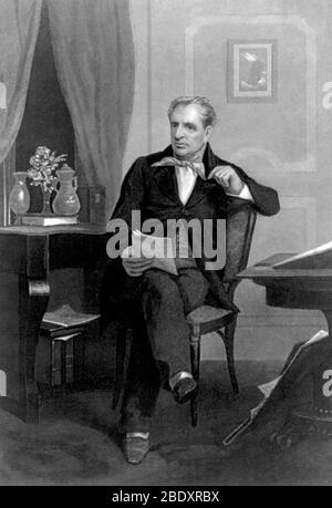 James Fenimore Cooper, Amerikanischer Autor Stockfoto