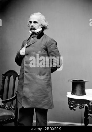 Nathaniel Hawthorne, US-amerikanischer Schriftsteller Stockfoto