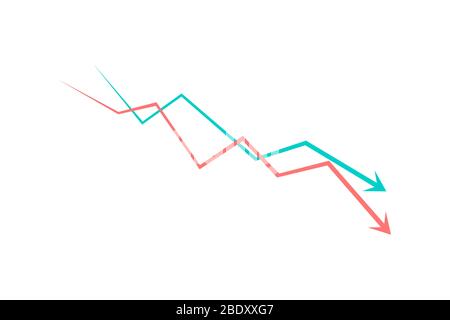 Finanzkrisen Grafik Symbol einfaches Design. Vektor Stock Vektor