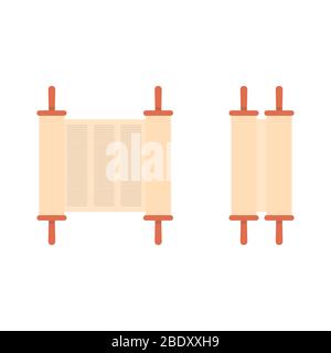 Torah Icon Flat Style einfaches Design. Vektor Stock Vektor