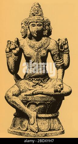 Brahma, der hinduistische Gott Stockfoto