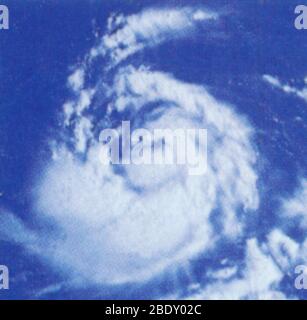 Hurrikan-Sequenz, 2 von 3 Stockfoto