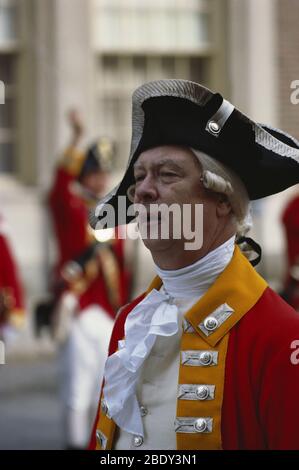 Reenactor Des Revolutionären Krieges Stockfoto