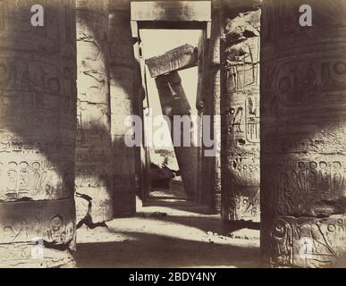 Große Säulenhalle, Karnak-Tempel Stockfoto