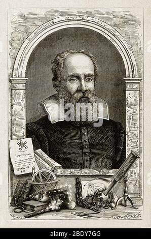 Galileo Galilei, Italienischer Astronom Stockfoto