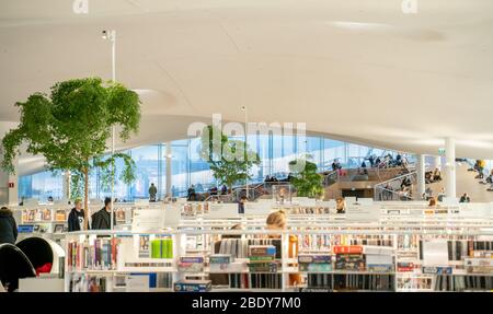 Oodi Bibliothek .Neue Helsinki Stadtbibliothek namens Oodi.Finland Stockfoto