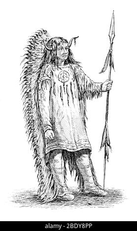 Mandan Indian Chief Stockfoto