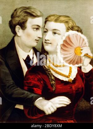 „Kiss Me Quick!“, 19. Jahrhundert Stockfoto