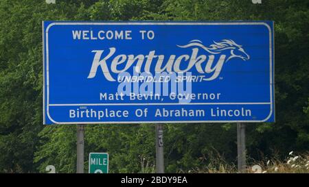 Willkommen in Kentucky - LEIPERS FORK, USA - 17. JUNI 2019 Stockfoto