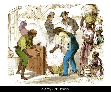 Eli Whitney, Cotton Gin, 1869 Stockfoto