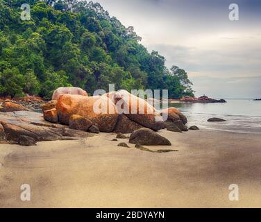 Penang Nationalpark an regnerischen Tag, Malaysia. Stockfoto