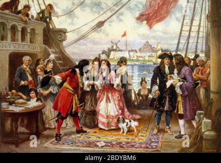 William 'Captain' Kidd im Hafen von New York Stockfoto