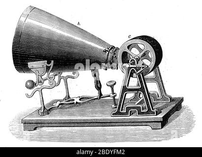 Scott's Phonautographe, Tonaufzeichnung, 1857 Stockfoto