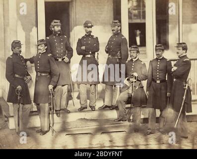 Union Officers, Amerikanischer Bürgerkrieg, 1861 Stockfoto