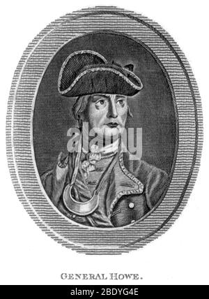 William Howe, Englischer Militäroffizier Stockfoto