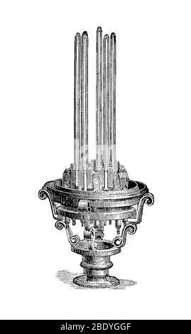 Elektrische Kerze Yablochkov, 1876 Stockfoto