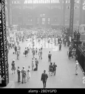 NYC, Penn Station, 1942 Stockfoto