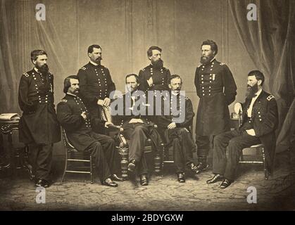 Sherman und seine Generäle, 1865 Stockfoto