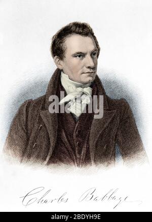 Charles Babbage, englischer Informatiker Stockfoto