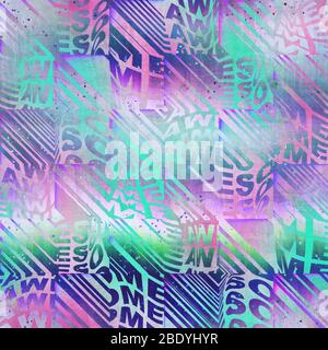 Surreales Overlay-Farbfeld mit Overlay-Muster Stockfoto