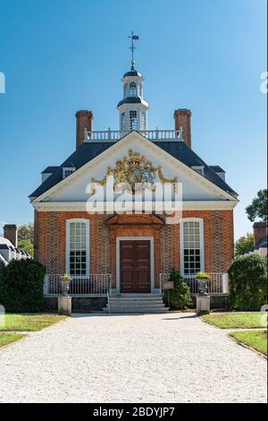 Governor's Palace in Colonial Williamsburg. Stockfoto