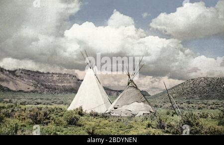 Tipis auf Apache Land, 1898 Stockfoto