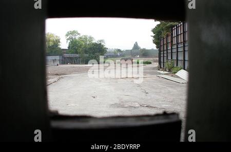 Verlassene Girdwood British Army Barracks in Nord-Belfast, Nordirland. Stockfoto