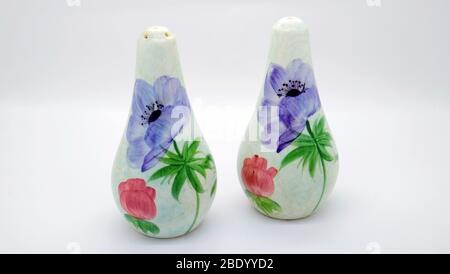 Salz- und Pfefferstreuer für Cruet Set Stockfoto