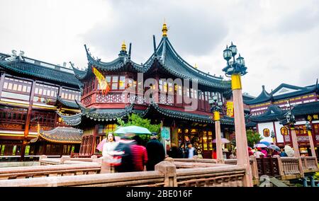 Yu Yuan Garten historische Gebäude in Shanghai china. Stockfoto